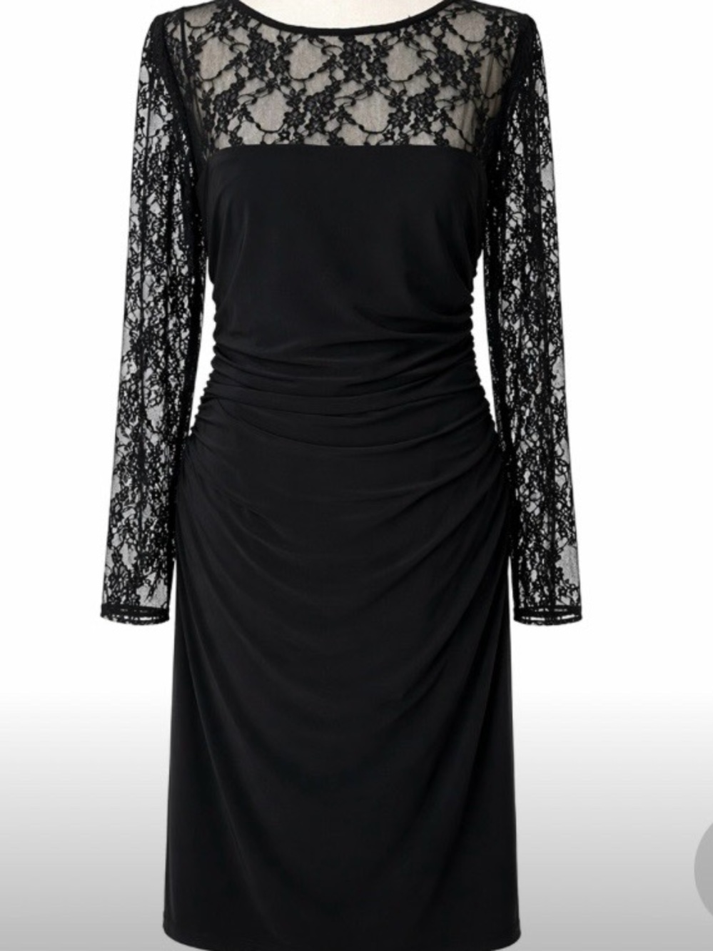 American Living by Ralph Lauren Black Lace Sheath Dress 12 Y2K Chic Mob Wife